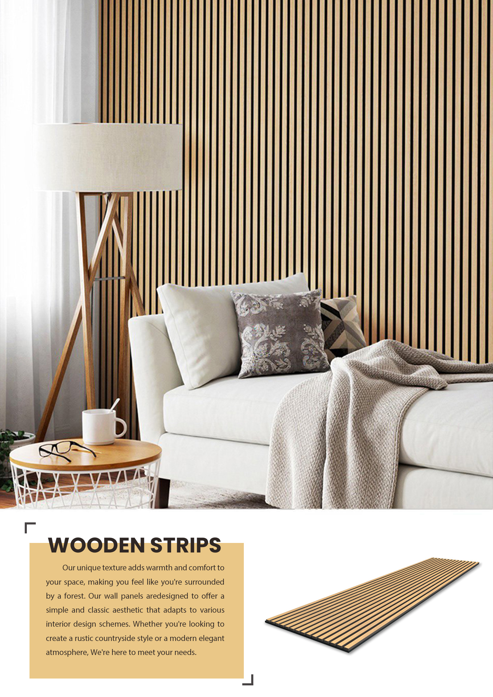 Wooden Decorative Acoustic Panel «Zarina» — WorldWide Shipping